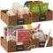 Best Choice Products Set of 4 16x12in Woven Water Hyacinth Pantry Baskets w/ Chalkboard Label, Chalk Marker